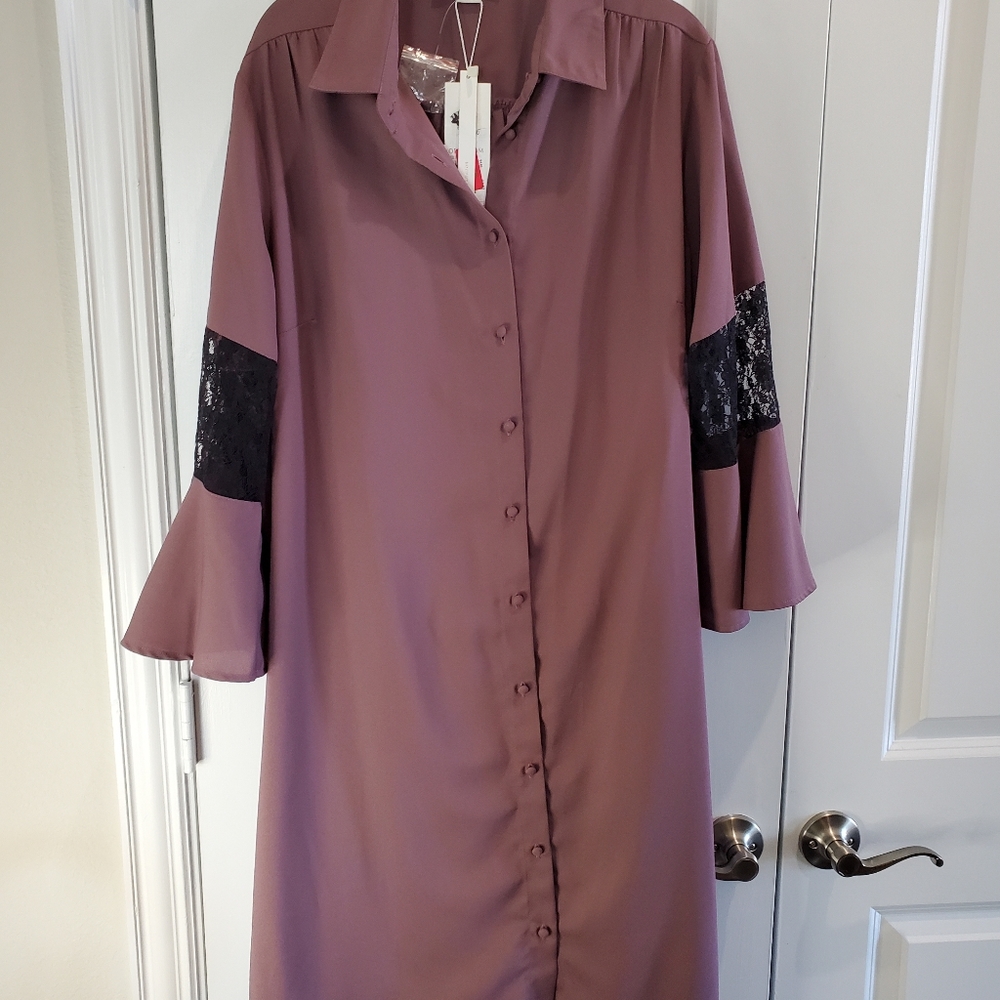 Women's 3x Dress  Plum color